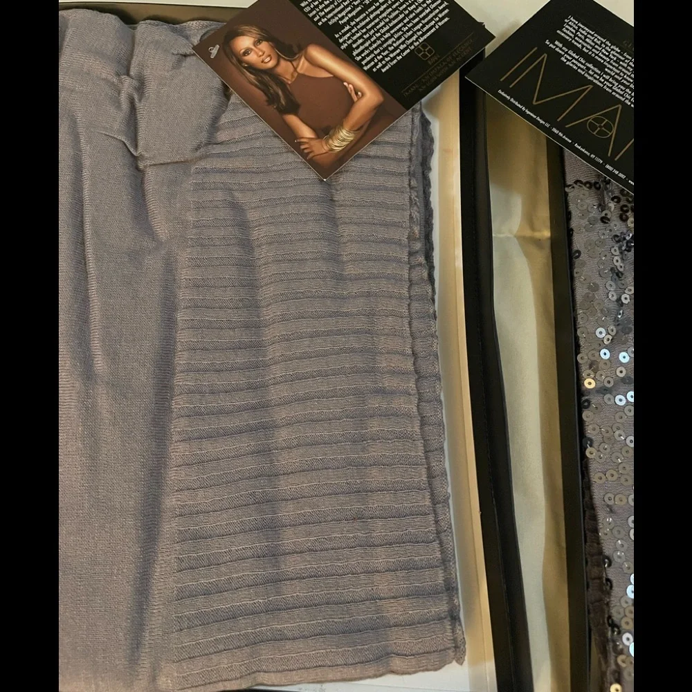 BUNDLE of Two (2) NWT Iman Global Chic Luxe Knit wraps/scarves - Picture 6 of 7